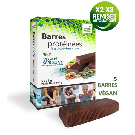 BARRES SPIRULINE PROTEINEES x5